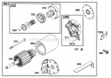 Electric Starter Diagram and Parts List for  Briggs and Stratton Engine